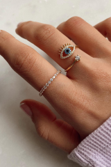 Evil eye gümüş yüzük
