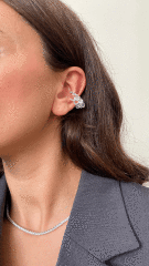 sallantı taşlı gümüş earcuff
