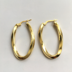Oval form halka küpe