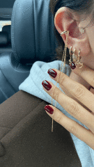 zincirli sallantılı earcuff