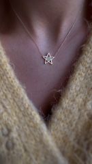Star and heart 8k kolye