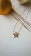 Star and heart 8k kolye