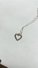 Taşlı heart kolye