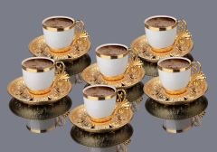 LAL KAHVE SETİ - ALTIN