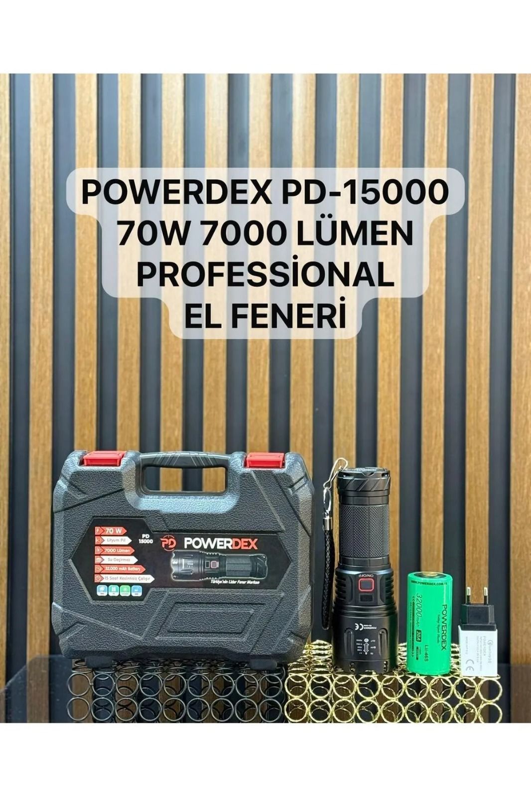 Powerdex Pd-15000 70W Zoomlu Profesyonel El Feneri