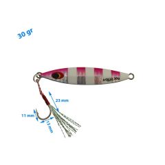 Aqua Salty Multi Jig Zebra Glow