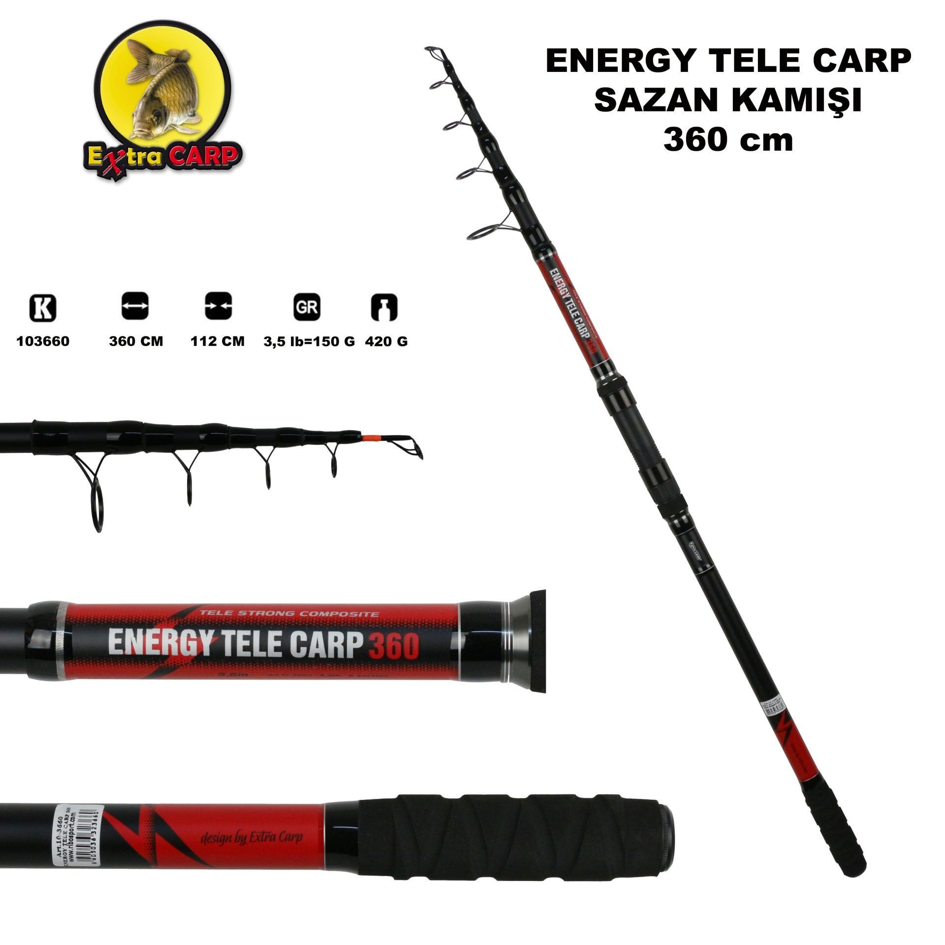 Energy Tele Carp 360 Sazan Kamışı