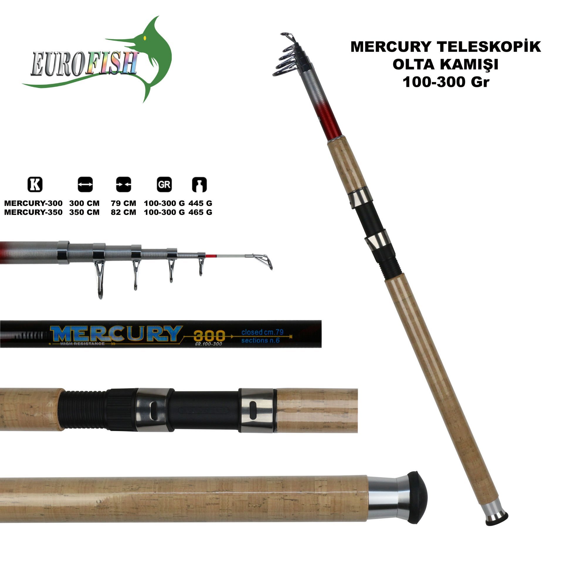 MERCURY KARBON OLTA KAMIŞI 100-300 GR