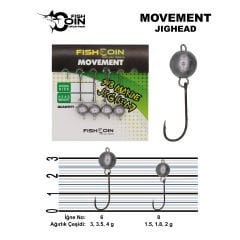 Fishcoin Movement Jighead 1.8 gr 8 Numara