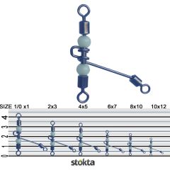Inox Boncuk Uzun Bilyalı 3lü Fırdöndü 10lu