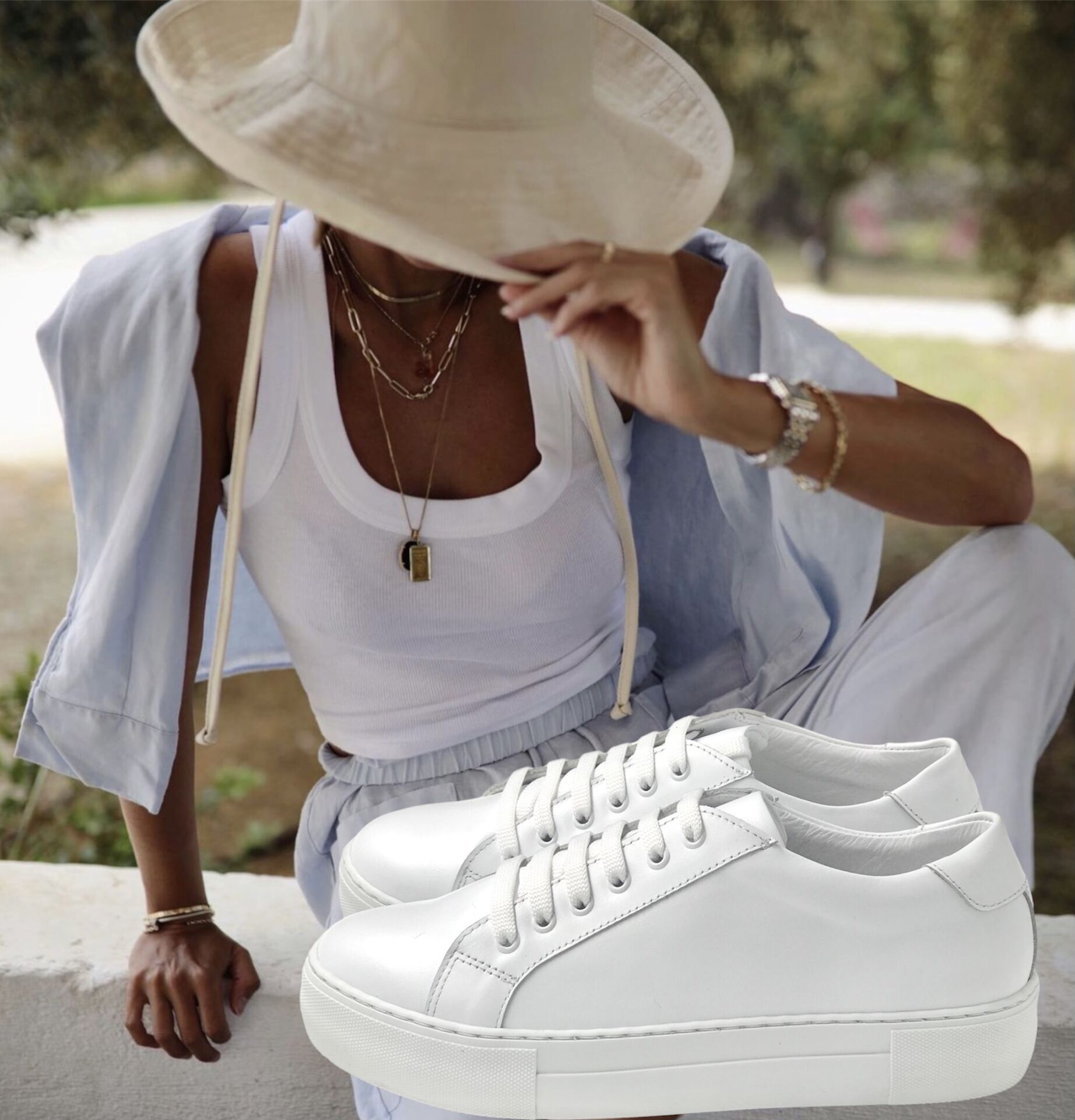 Beyaz Deri Sneaker