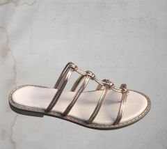 Bronz Metallic Sandalet