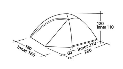 Easy Camp Meteor 300 Rustic Green Blackroom 3 Kişilik Çadır