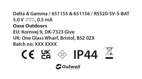 Outwell Gamma Light Chain Çadır ve Karavan Dış Aydınlatma