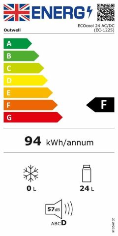 Outwell ECOcool Slate Grey 35 Litre 12V/230V Soğutucu