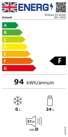 Outwell ECOlux 24 Litre Light Grey 12V/230V Buz Dolabı