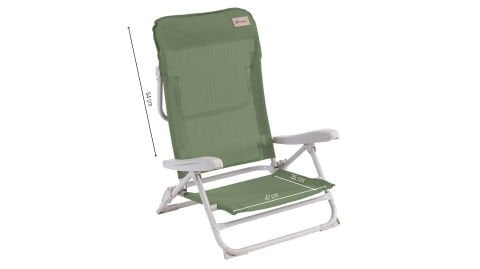 Outwell Seaford 4 Pozisyonlu & Konforlu Katlanır Plaj Sandalyesi Green V.