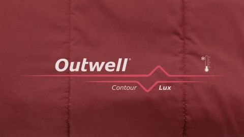 Outwell Contour Lux Yazlık & Kışlık Taraflı -19°C Uyku Tulumu Red Sağ F.