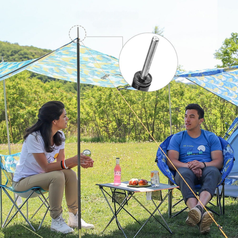 KingCamp Tarp Pole 2'li Ayarlanabilir Tarp & Çadır Direği