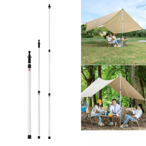 KingCamp Bumper Tarp Pole 2'li Teleskopik Tarp & Çadır & Gölgelik Direği
