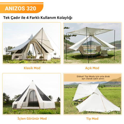 KingCamp ANIZO S 320 Canvas Glamping Çadır