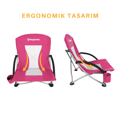 KingCamp Lilac Beach Chair Plaj ve Dinlenme Sandalyesi D.Rose