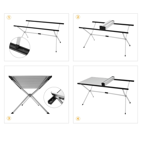 KingCamp Dolomite XL Premium Katlanır Kamp Masası