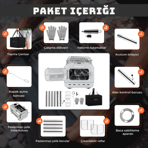 KingCamp Surefire Bushcraft Premium Kamp Sobası