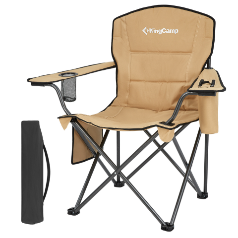 KingCamp Lotus XL Cool Ice Ultra Konforlu & Takviyeli Kamp Sandalyesi Khaki