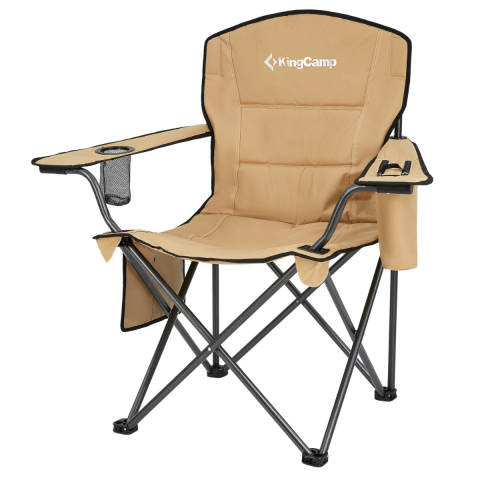 KingCamp Lotus XL Cool Ice Ultra Konforlu & Takviyeli Kamp Sandalyesi Khaki