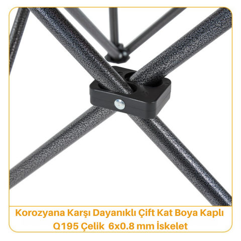 KingCamp Lotus Comfort Konforlu & Takviyeli Kamp Sandalyesi Grey