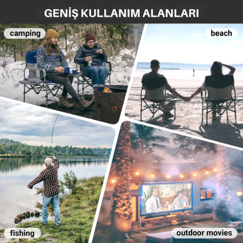 KingCamp Ash Premium Comfort Katlanır Kamp Sandalyesi B.Grey