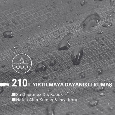 KingCamp FreeSpace 250 Relax -8°C Geniş Uyku Tulumu D.Grey Sol F.