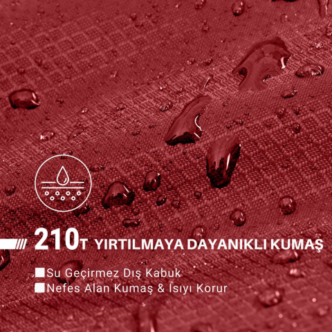 KingCamp FreeSpace 250 Relax -8°C Geniş Uyku Tulumu Wine Sol F.