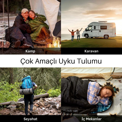 KingCamp Cloud 400 Ultra -15°C Geniş Uyku Tulumu Navy Sağ F.