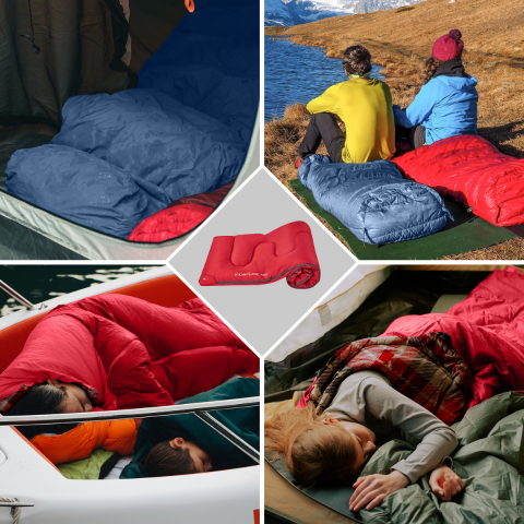 KingCamp Snowflake 400 Ultra -15°C Uyku Tulumu Red Sol F.