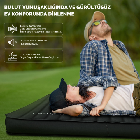 KingCamp Premium Double Çift Kişilik Şişme Mat R-Değeri 7.5