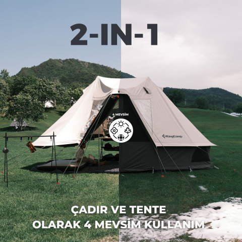 KingCamp Khan Villa Premium 6 Kişilik Glamping Aile Çadırı