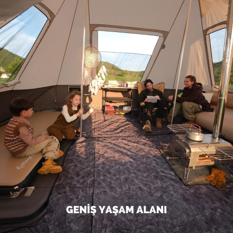 KingCamp Khan Villa Premium 6 Kişilik Glamping Aile Çadırı