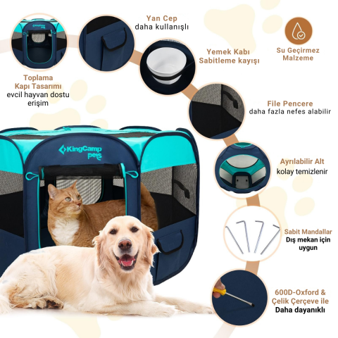 KingCamp PETS Ancona L Portatif Köpek Çadırı