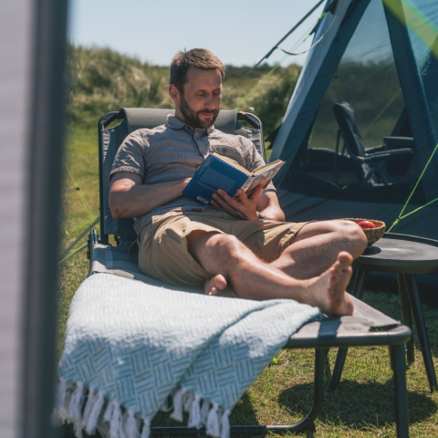 Outwell Samoa Premium Ultra Konforlu 5 Pozisyonlu Katlanır Şezlong Grey
