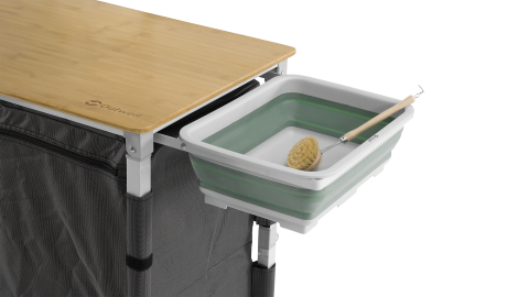 Outwell Padres XL Storage Unit Bambu Portatif Kamp Mutfağı