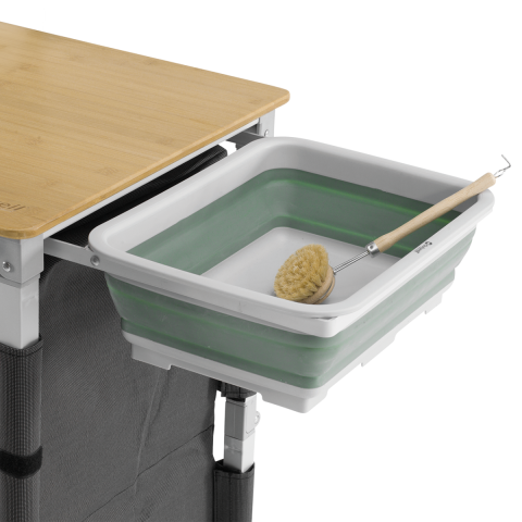 Outwell Padres XL Storage Unit Bambu Portatif Kamp Mutfağı