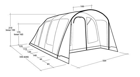 Outwell Colorado 5 Air 20 M² 5 Kişilik Premium Şişme Çadır