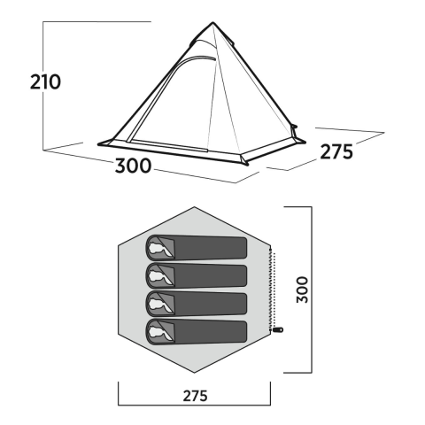 Easy Camp Otra Tipi 4 Kişilik 8m² Tipi Çadır