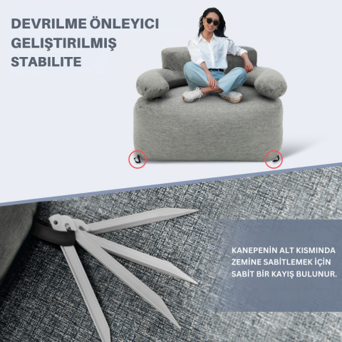 KingCamp Single Inflatable Sofa Premium Şişme Koltuk