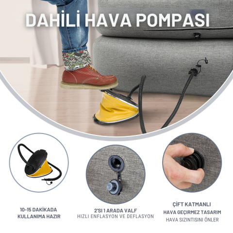 KingCamp Single Inflatable Sofa Premium Şişme Koltuk