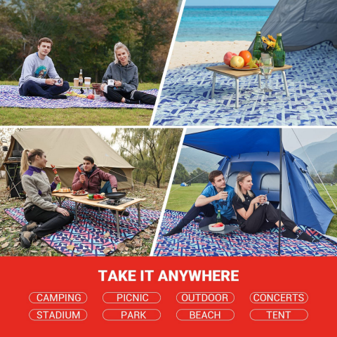 KingCamp Ariel XXL Premium Piknik Örtüsü Blue