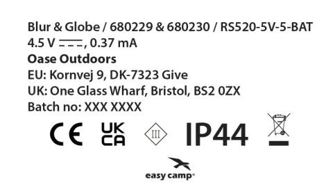 Easy Camp Blur Light Chain, White Çadır ve Karavan Dış Aydınlatma