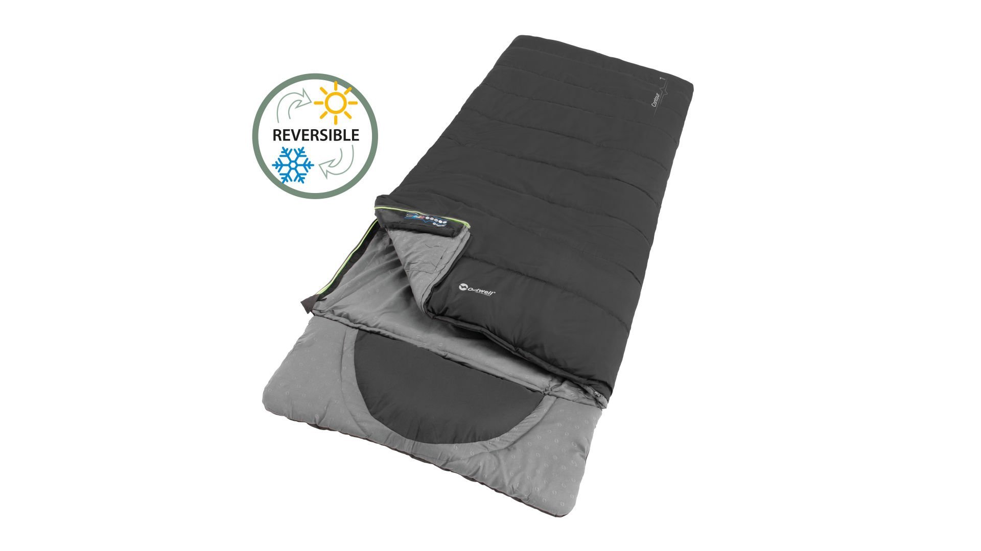 Outwell Contour Midnight Black -13°C Uyku Tulumu Sol F.